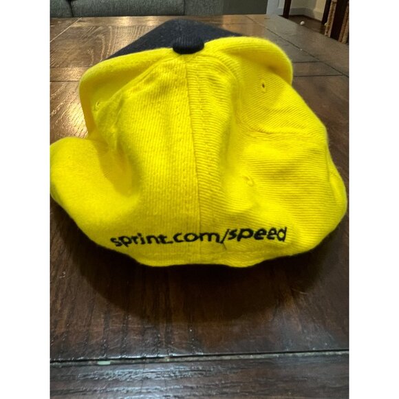 NASCAR Sprint Cup Series Black Yellow Hook Loop Closure Hat Baseball Cap - Picture 2 of 6